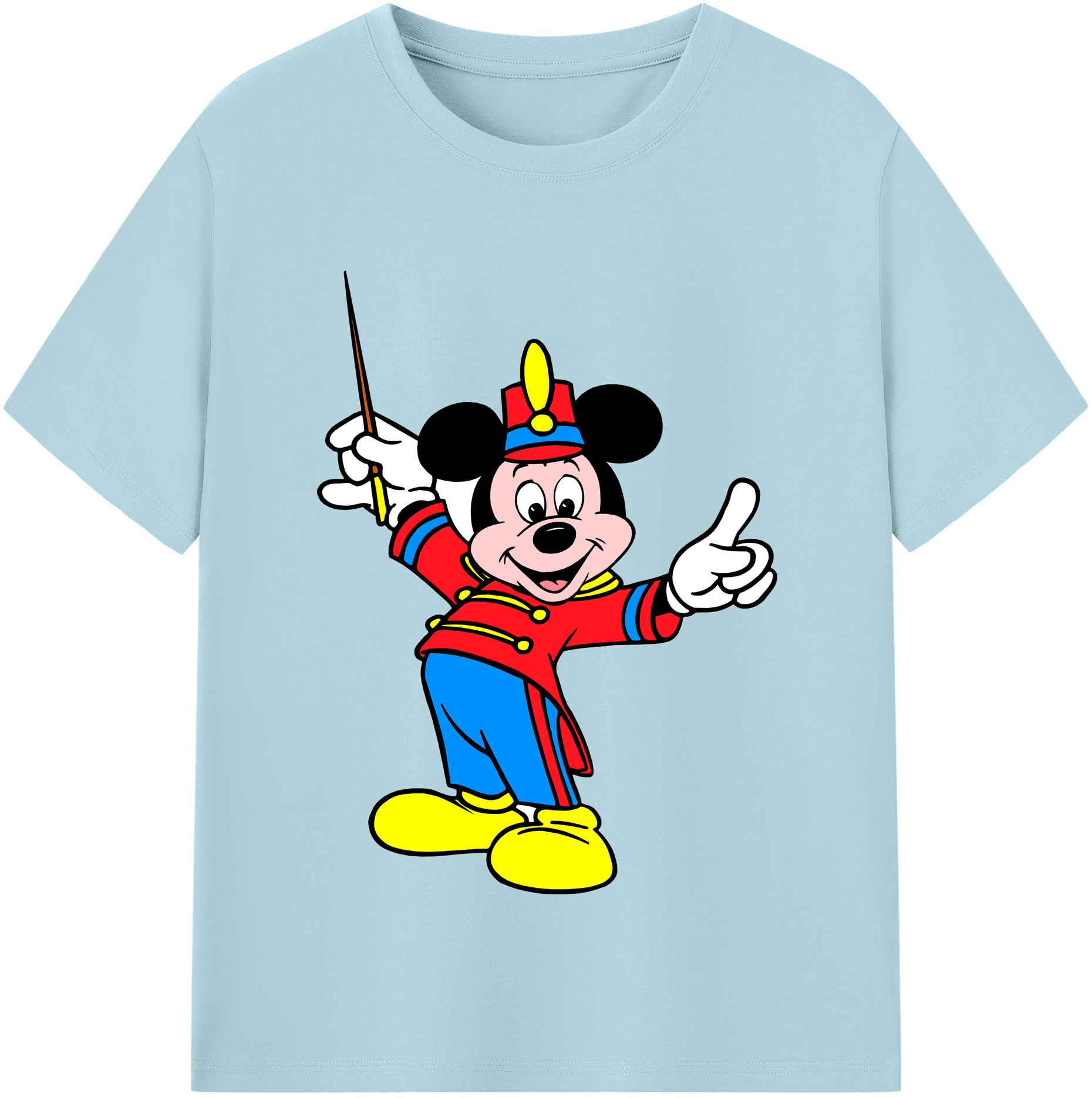 （画像用） ミッキーマウス Mickey Mouse 綿100％半袖Tシャツ（フロントプリント）